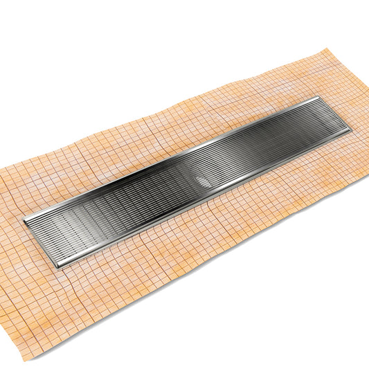 INFINITY DRAIN FCSAS 10048 PS FCSAS 100 48" FCS Series Complete Kit with 4" Wedge Wire Grate in Polished Stainless