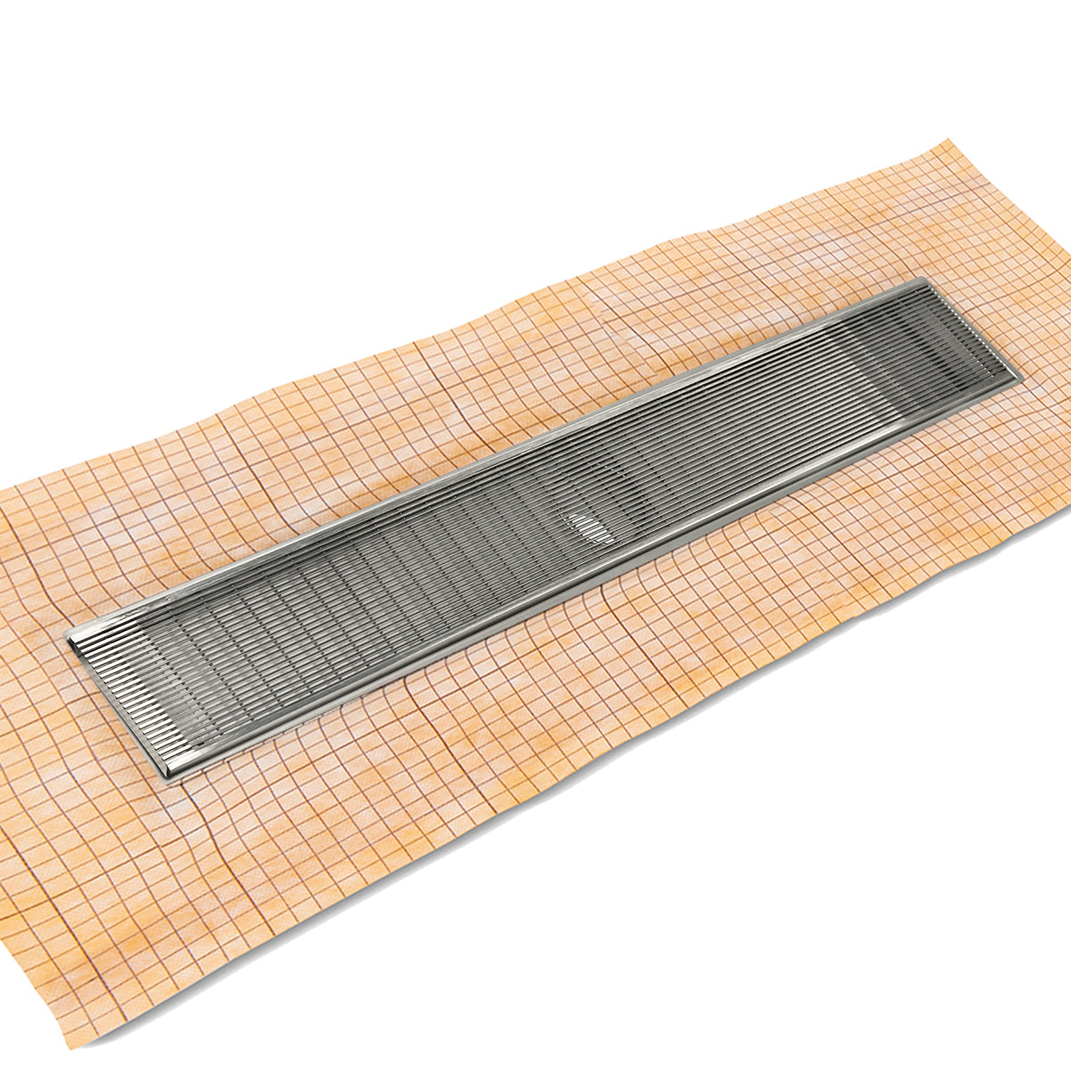 INFINITY DRAIN FCSAS 10042 SS FCSAS 100 42" FCS Series Complete Kit with 4" Wedge Wire Grate in Satin Stainless