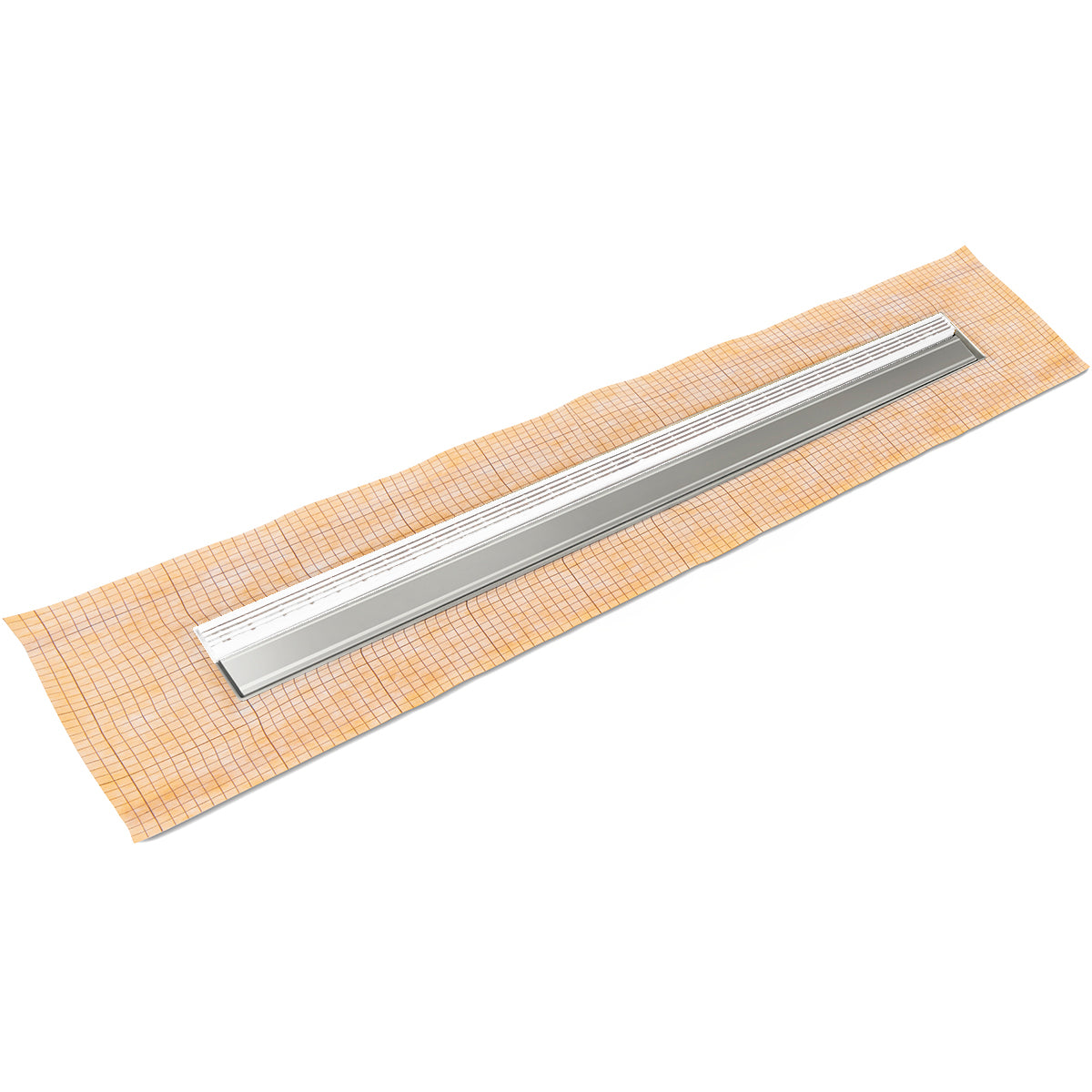 INFINITY DRAIN FCSAS 3848 MW FCSAS 38 48" FCS Series Complete Kit with 1.5" Wedge Wire Grate in Matte White