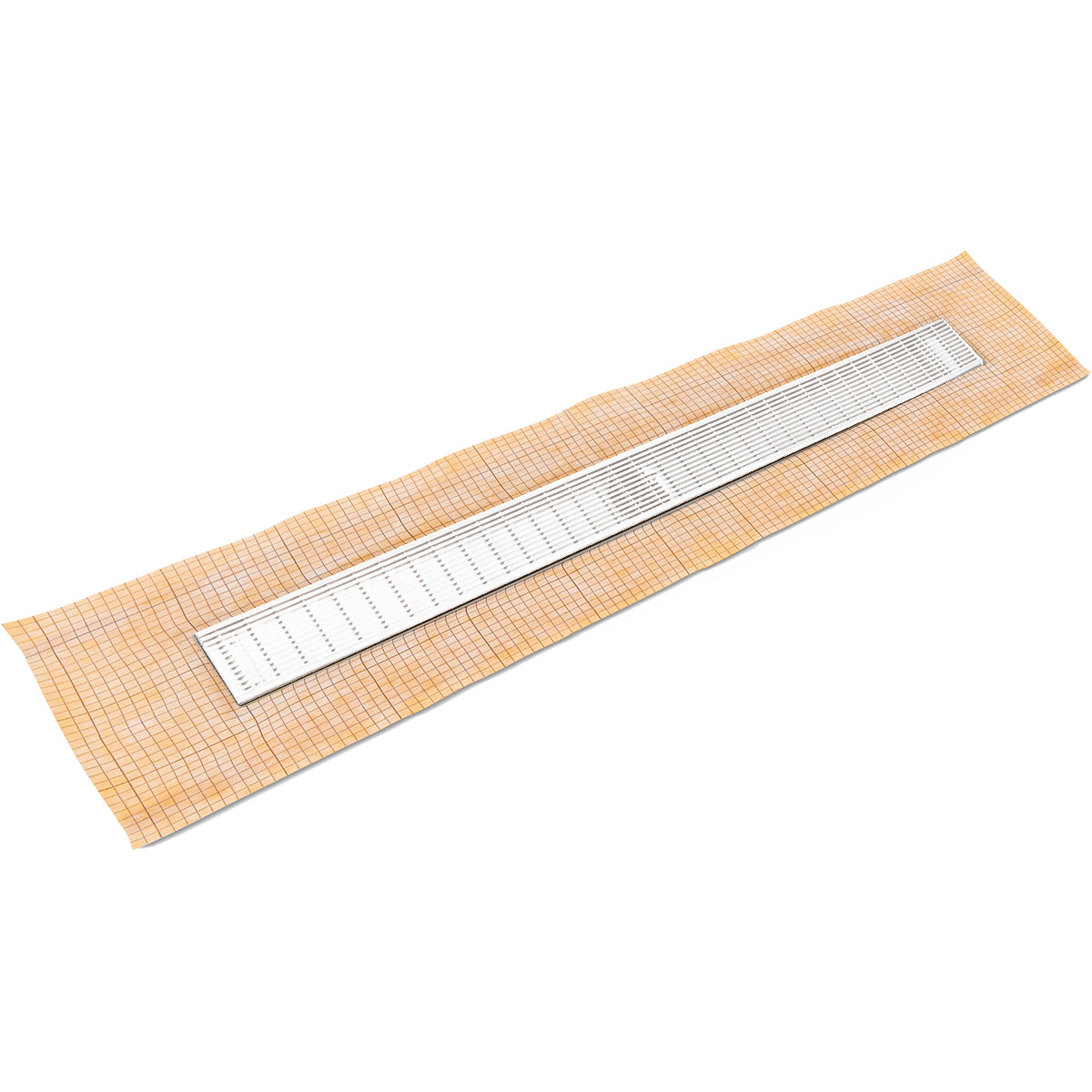 INFINITY DRAIN FCSAS 6560 MW FCSAS 65 60" FCS Series Complete Kit with 2 1/2" Wedge Wire Grate in Matte White