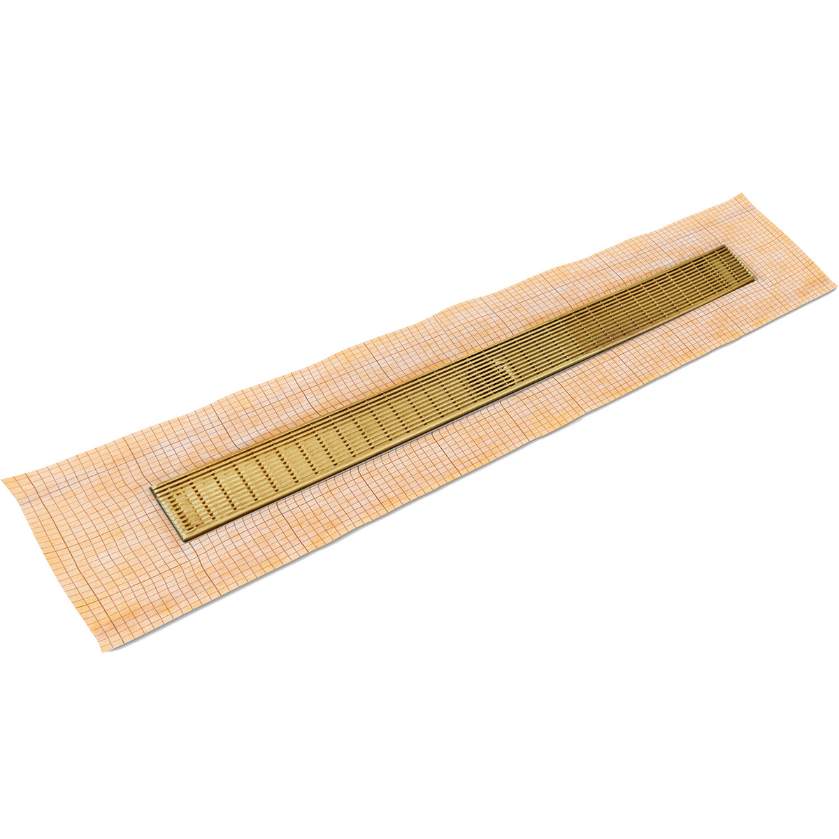 INFINITY DRAIN FCSAS 6536 PG FCSAS 65 36" FCS Series Complete Kit with 2 1/2" Wedge Wire Grate in Polished Gold