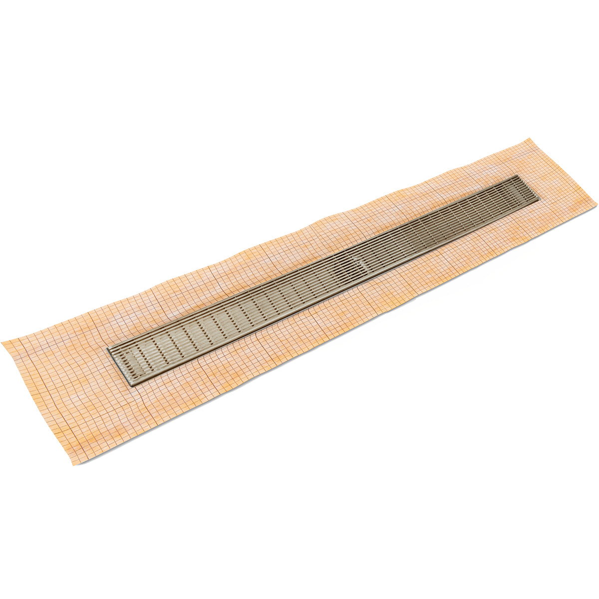 INFINITY DRAIN FCSAS 6524 SC FCSAS 65 24" FCS Series Complete Kit with 2 1/2" Wedge Wire Grate in Satin Champagne
