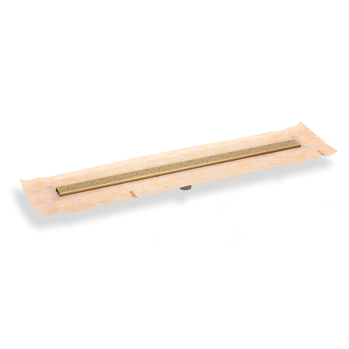 INFINITY DRAIN FCSGR 6542 PB FCSGR 65 42" FCS Series Complete Kit with 2 1/2" Adhesion Style Grate in Polished Brass