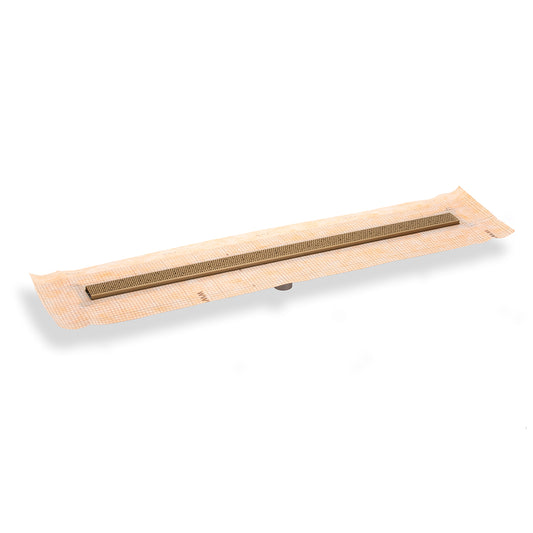 INFINITY DRAIN FCSGR 6536 SB FCSGR 65 36" FCS Series Complete Kit with 2 1/2" Adhesion Style Grate in Satin Bronze