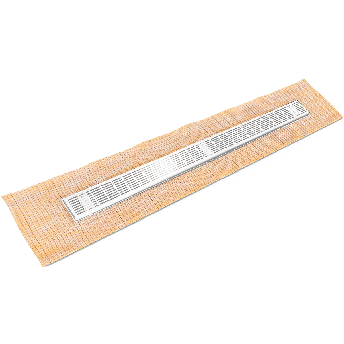 INFINITY DRAIN FCSIG 6524 MW FCSIG 65 24" FCS Series Complete Kit with 2 1/2" Perforated Slotted Grate in Matte White