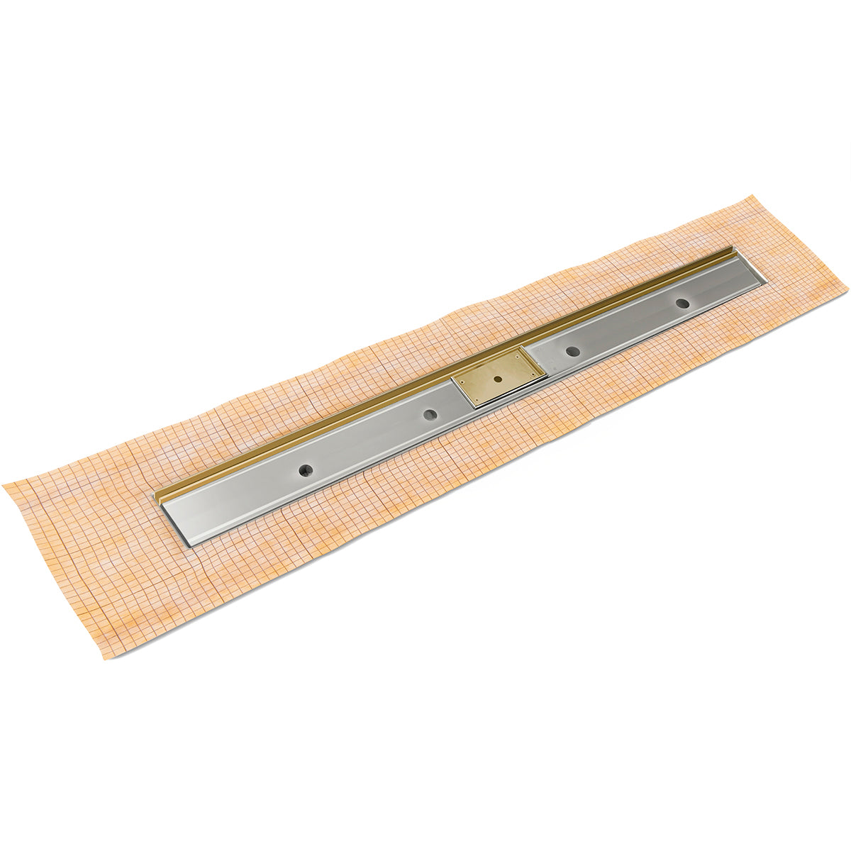 INFINITY DRAIN FCSST 6548 PB FCSST 48" Slot Drain Complete Kit for FCS Series in Polished Brass