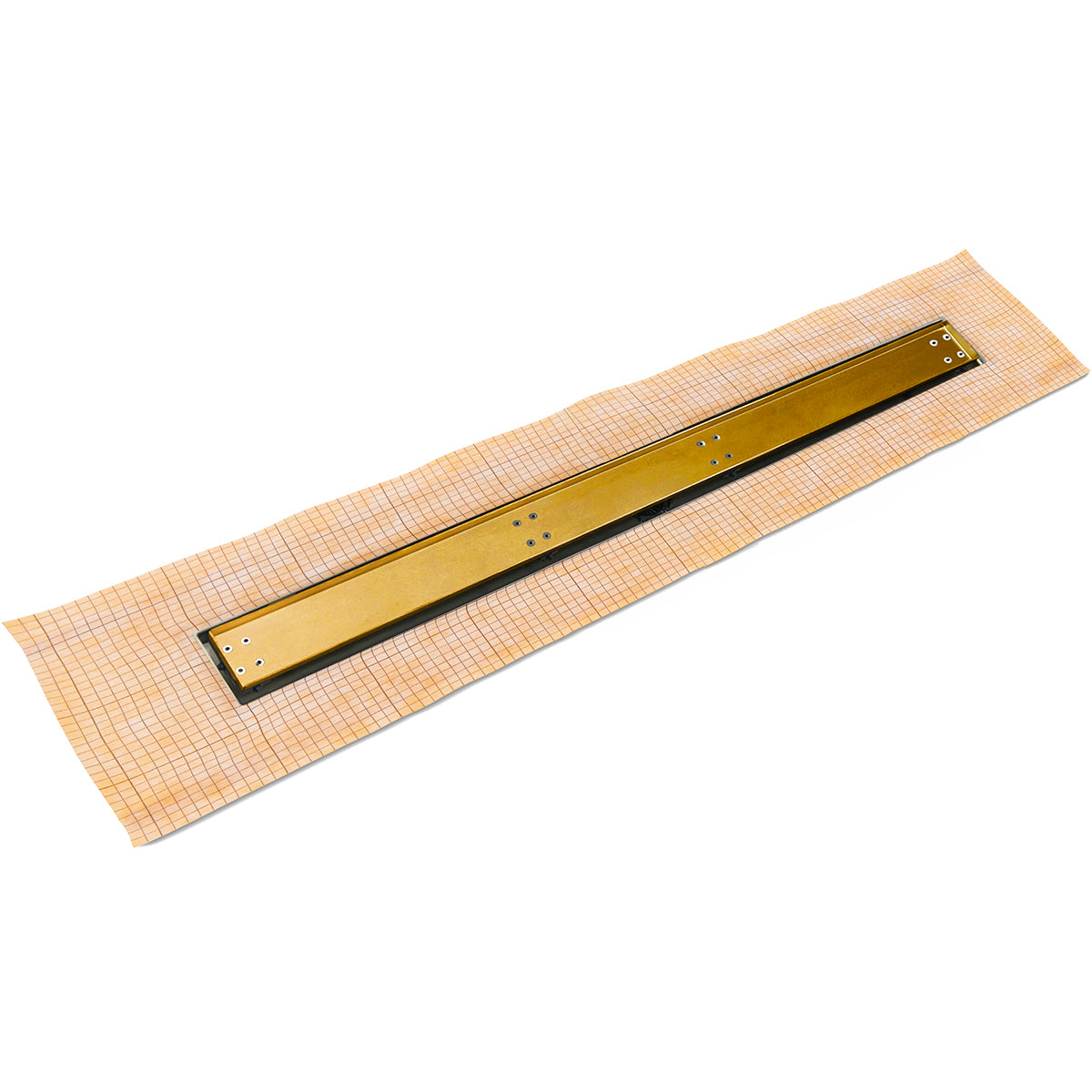 INFINITY DRAIN FCSTIF 6560 PG FCSTIF 65 60" FCS Series Complete Kit with Tile Insert Frame in Polished Gold