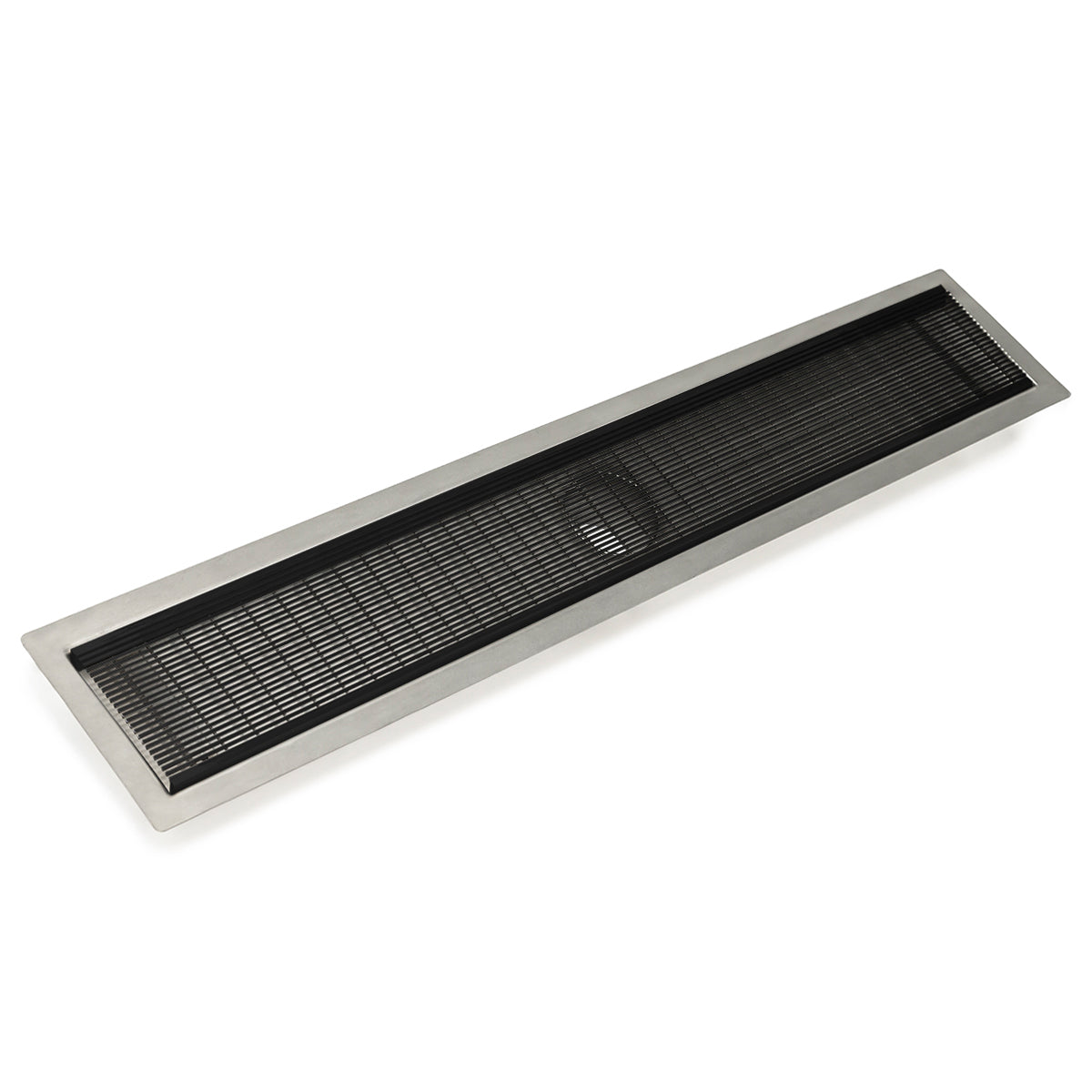 INFINITY DRAIN FFAS 10042 BK FFAS 100 42" FF Series Complete Kit with 4" Wedge Wire Grate in Matte Black