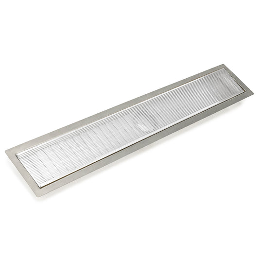 INFINITY DRAIN FFAS 10048 MW FFAS 100 48" FF Series Complete Kit with 4" Wedge Wire Grate in Matte White