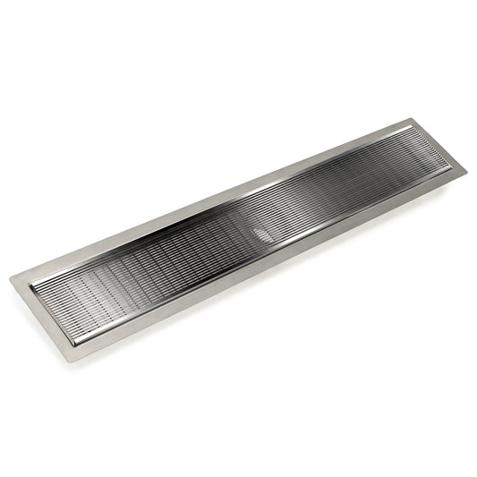 INFINITY DRAIN FFAS 10060 PS FFAS 100 60" FF Series Complete Kit with 4" Wedge Wire Grate in Polished Stainless