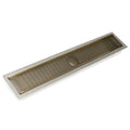 INFINITY DRAIN FFAS 10048 SB FFAS 100 48" FF Series Complete Kit with 4" Wedge Wire Grate in Satin Bronze