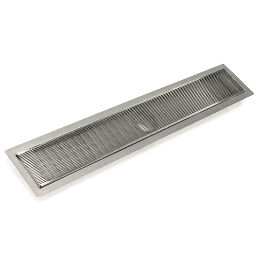 INFINITY DRAIN FFAS 10036 SS FFAS 100 36" FF Series Complete Kit with 4" Wedge Wire Grate in Satin Stainless