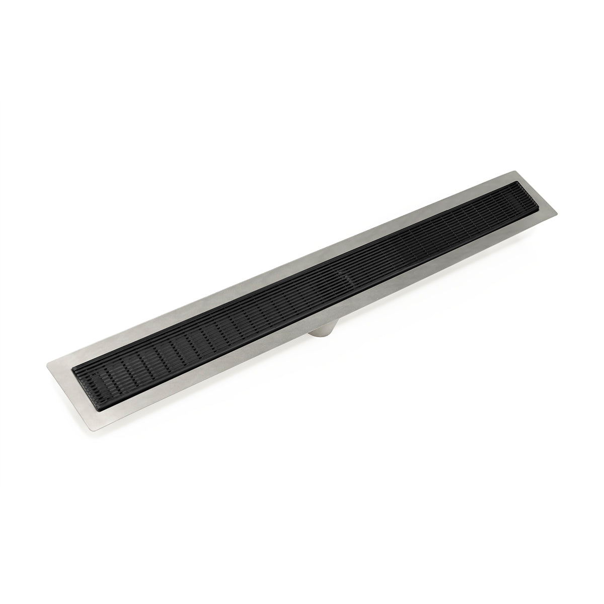 INFINITY DRAIN FFAS 6560 BK FFAS 65 60" FF Series Complete Kit with 2 1/2" Wedge Wire Grate in Matte Black