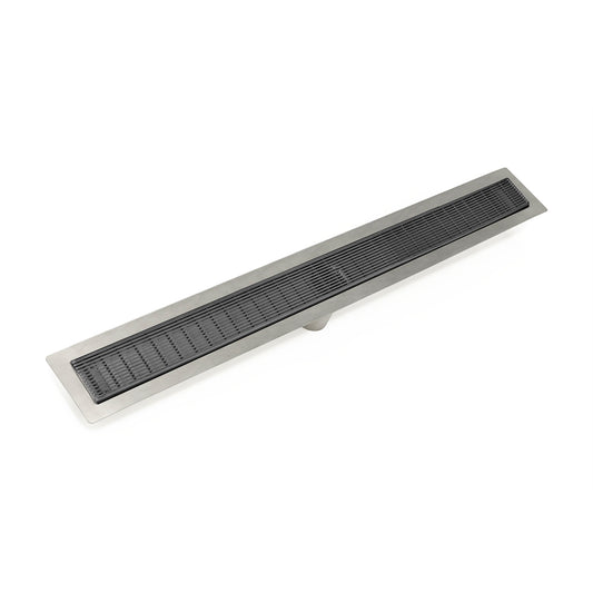 INFINITY DRAIN FFAS 6536 GM FFAS 65 36" FF Series Complete Kit with 2 1/2" Wedge Wire Grate in Gunmetal