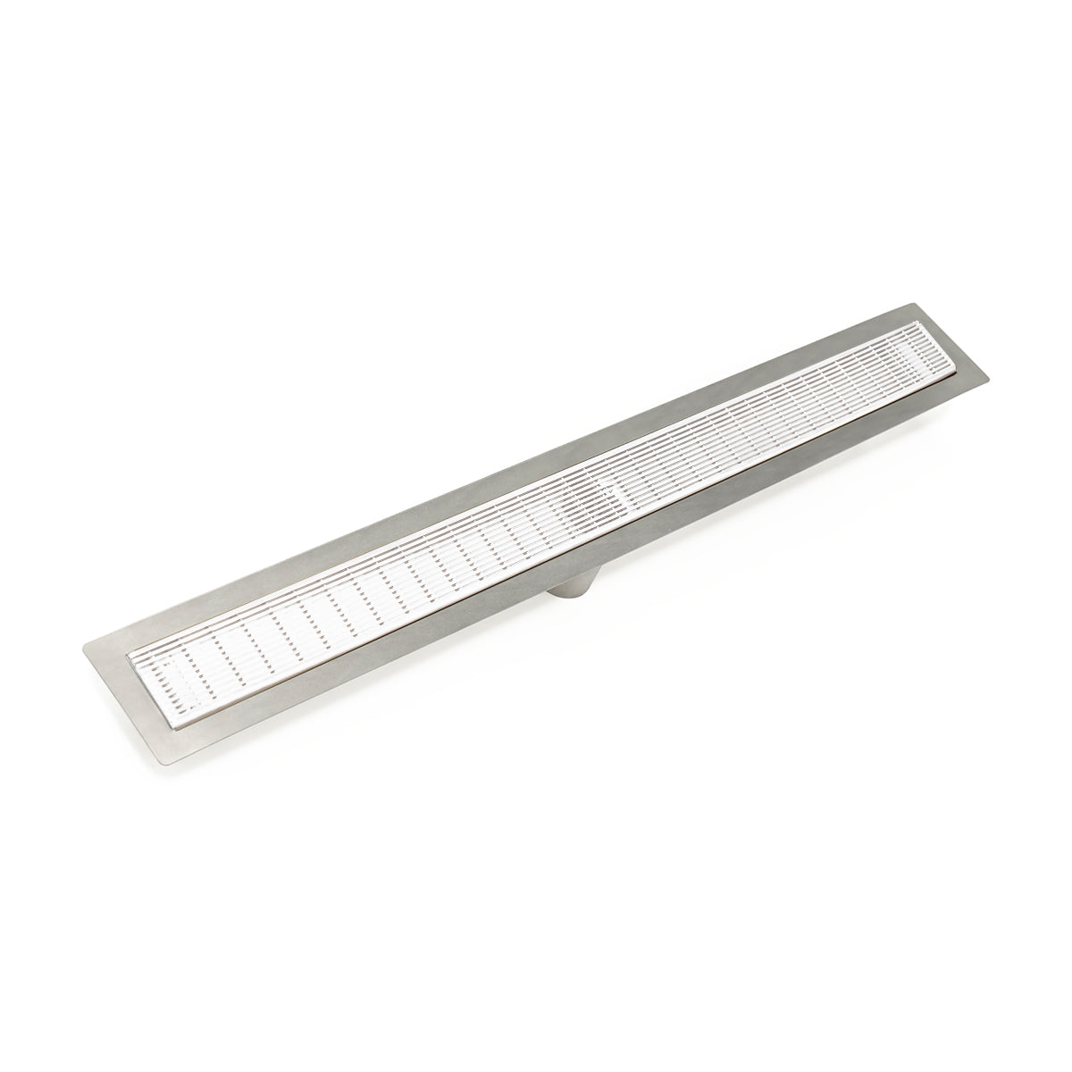 INFINITY DRAIN FFAS 6542 MW FFAS 65 42" FF Series Complete Kit with 2 1/2" Wedge Wire Grate in Matte White