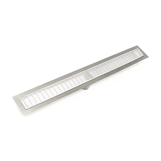 INFINITY DRAIN FFAS 6542 MW FFAS 65 42" FF Series Complete Kit with 2 1/2" Wedge Wire Grate in Matte White