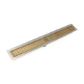 INFINITY DRAIN FFAS 6532 PB FFAS 65 32" FF Series Complete Kit with 2 1/2" Wedge Wire Grate in Polished Brass