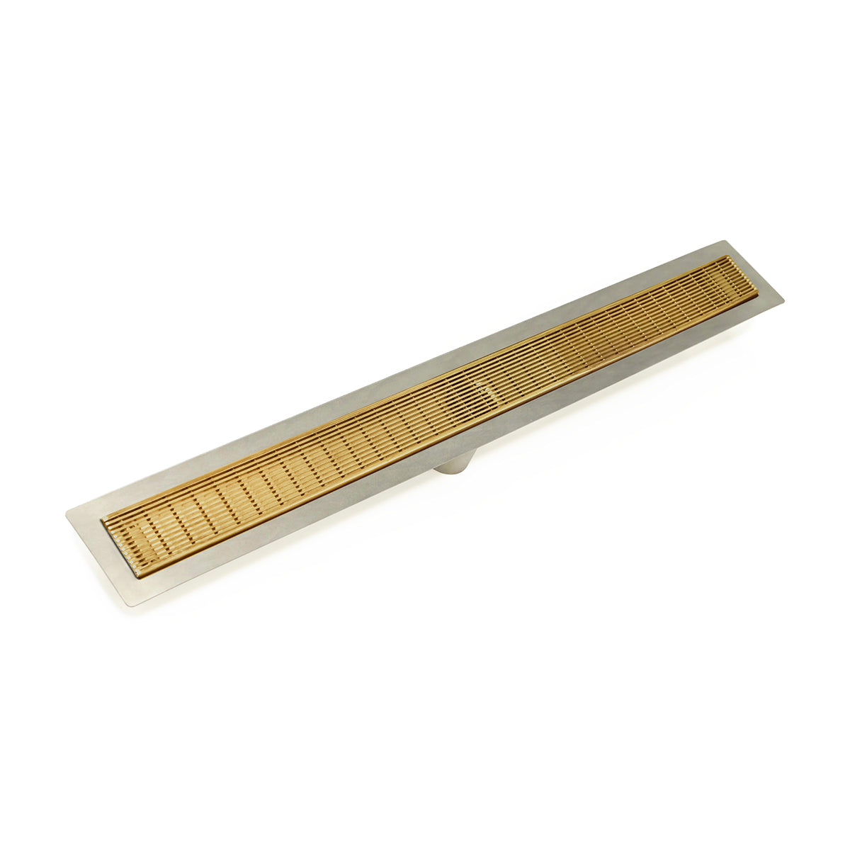 INFINITY DRAIN FFAS 6532 PG FFAS 65 32" FF Series Complete Kit with 2 1/2" Wedge Wire Grate in Polished Gold