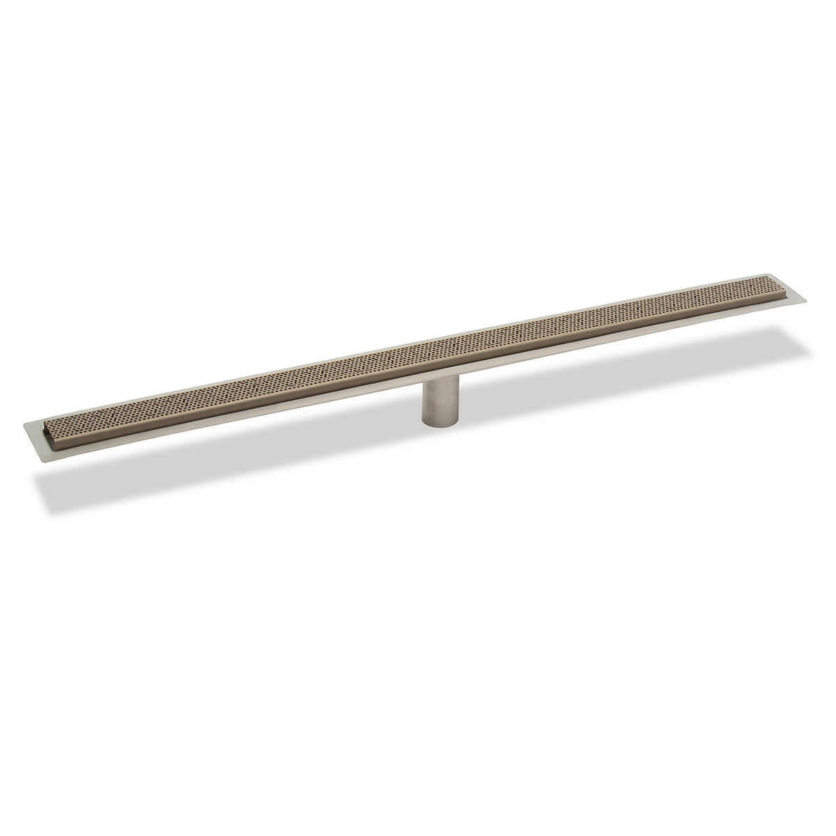 INFINITY DRAIN FFGR 6532 SC FFGR 65 32" FF Series Complete Kit with 2 1/2" Adhesion Style Grate in Satin Champagne