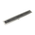 INFINITY DRAIN FFIG 6560 GM FFIG 65 60" FF Series Complete Kit with 2 1/2" Perforated Slotted Grate in Gunmetal