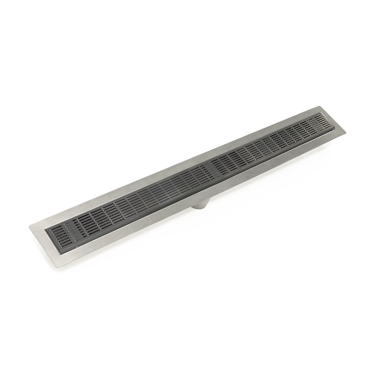 INFINITY DRAIN FFIG 6560 GM FFIG 65 60" FF Series Complete Kit with 2 1/2" Perforated Slotted Grate in Gunmetal