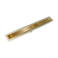 INFINITY DRAIN FFIG 6524 PG FFIG 65 24" FF Series Complete Kit with 2 1/2" Perforated Slotted Grate in Polished Gold