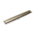 INFINITY DRAIN FFTIF 6532 SC FFTIF 65 32" FF Series Complete Kit with Tile Insert Frame in Satin Champagne