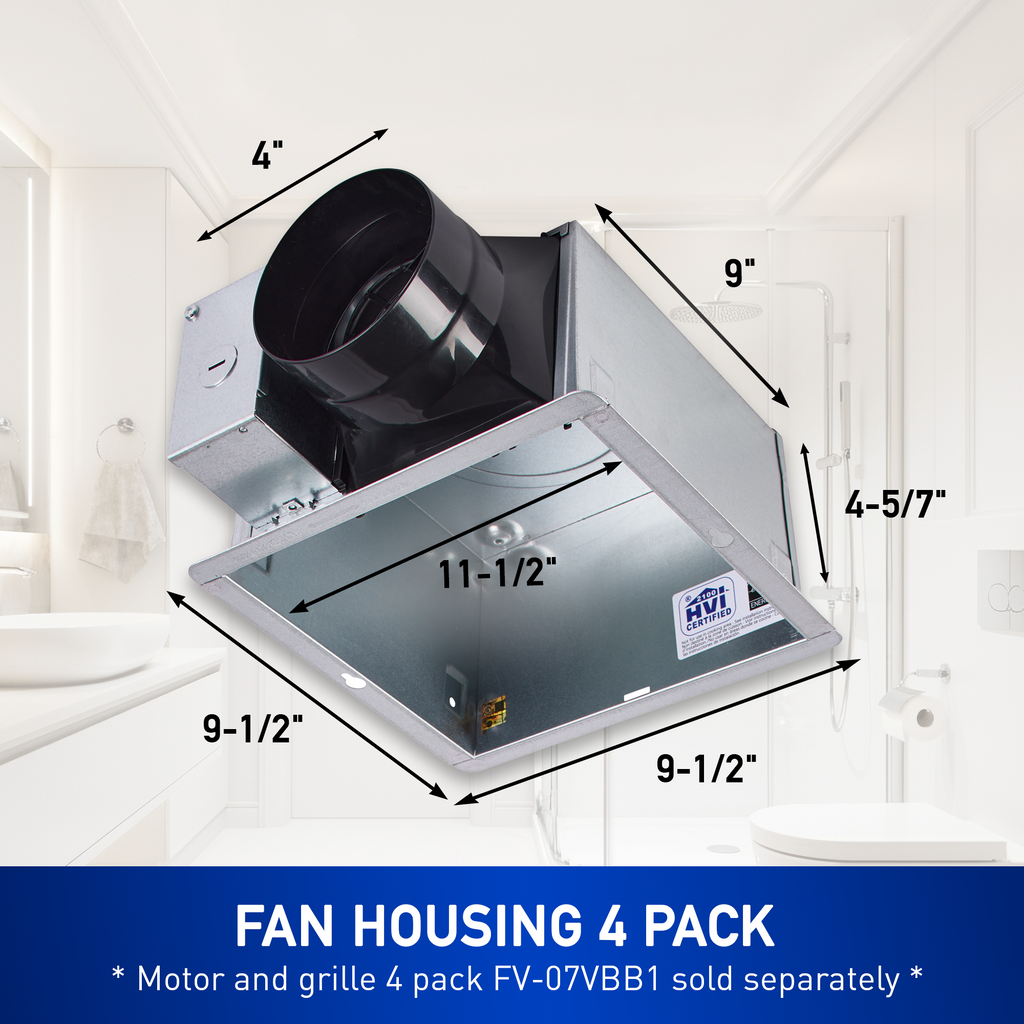PANASONIC FV-07VBB1 Ecovent Fan Contractor Pack, Motor/Grille Assembly, Pick-A-Flow 70