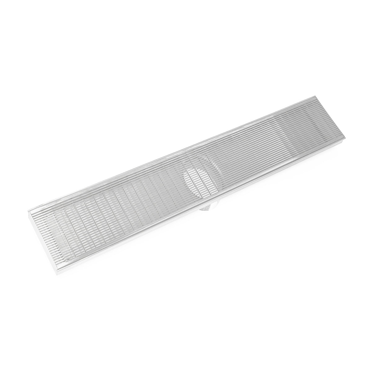 INFINITY DRAIN FXAS 10060-P MW FXAS 100 60" FX Series High Flow Complete Kit with Wedge Wire Grate in Matte White with PVC Drain Body