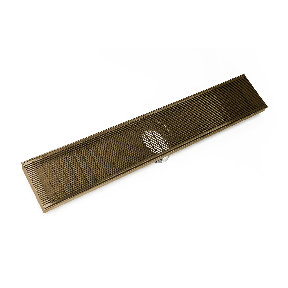INFINITY DRAIN FXAS 10042-P SB FXAS 100 42" FX Series High Flow Complete Kit with Wedge Wire Grate in Satin Bronze with PVC Drain Body
