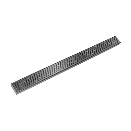INFINITY DRAIN FXIG 6524 GM FXIG 65 24" FX Series Complete Kit with Perforated Slotted Grate in Gunmetal