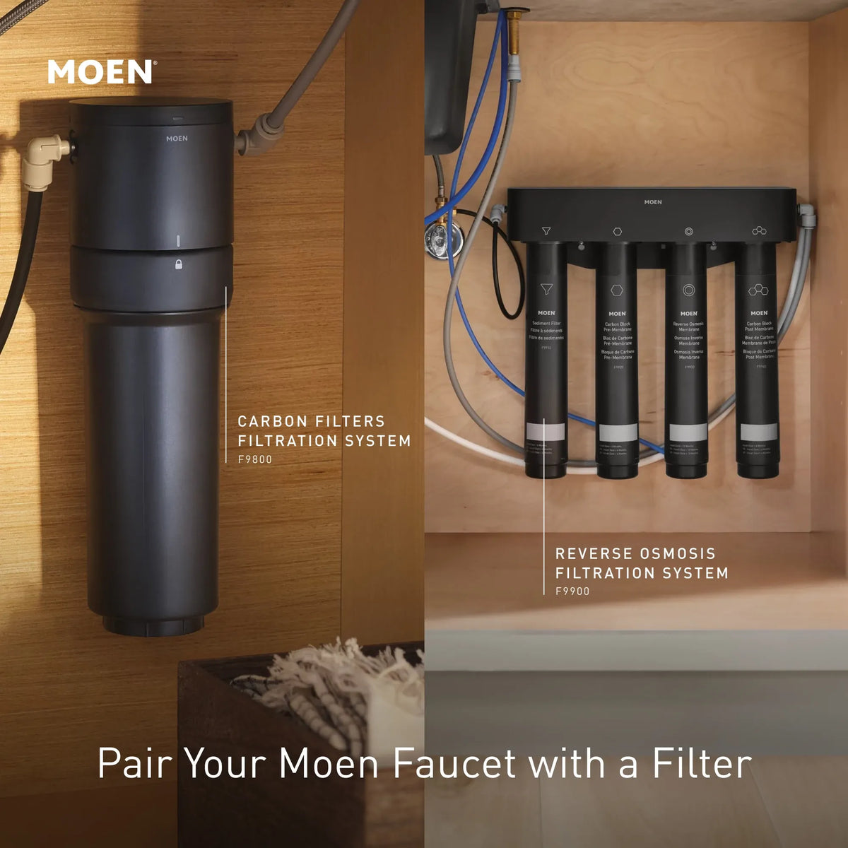 MOEN FS72003 Paterson Pulldown Kitchen 3 In 1 Water Filtration Faucet - Chrome