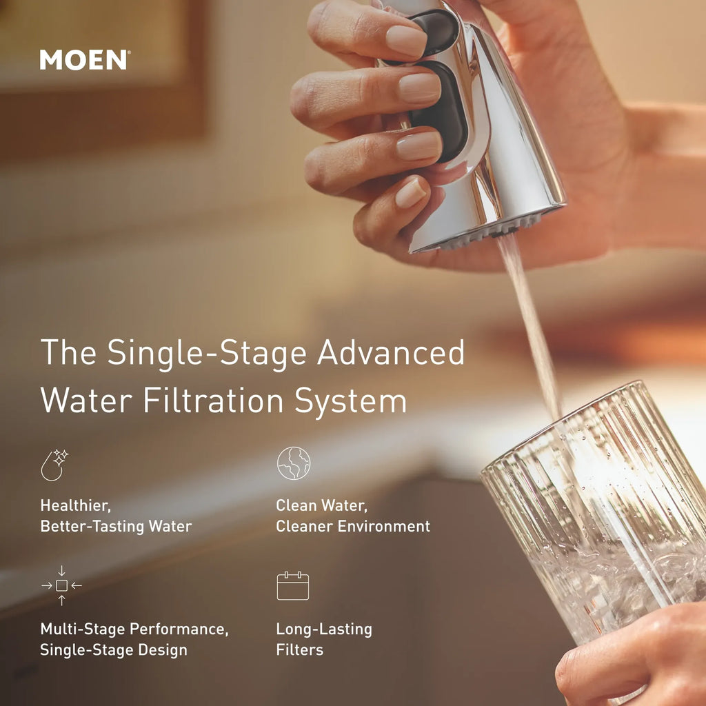 MOEN F9800 Single-Stage Under Sink Advanced Water Filtration System - Black