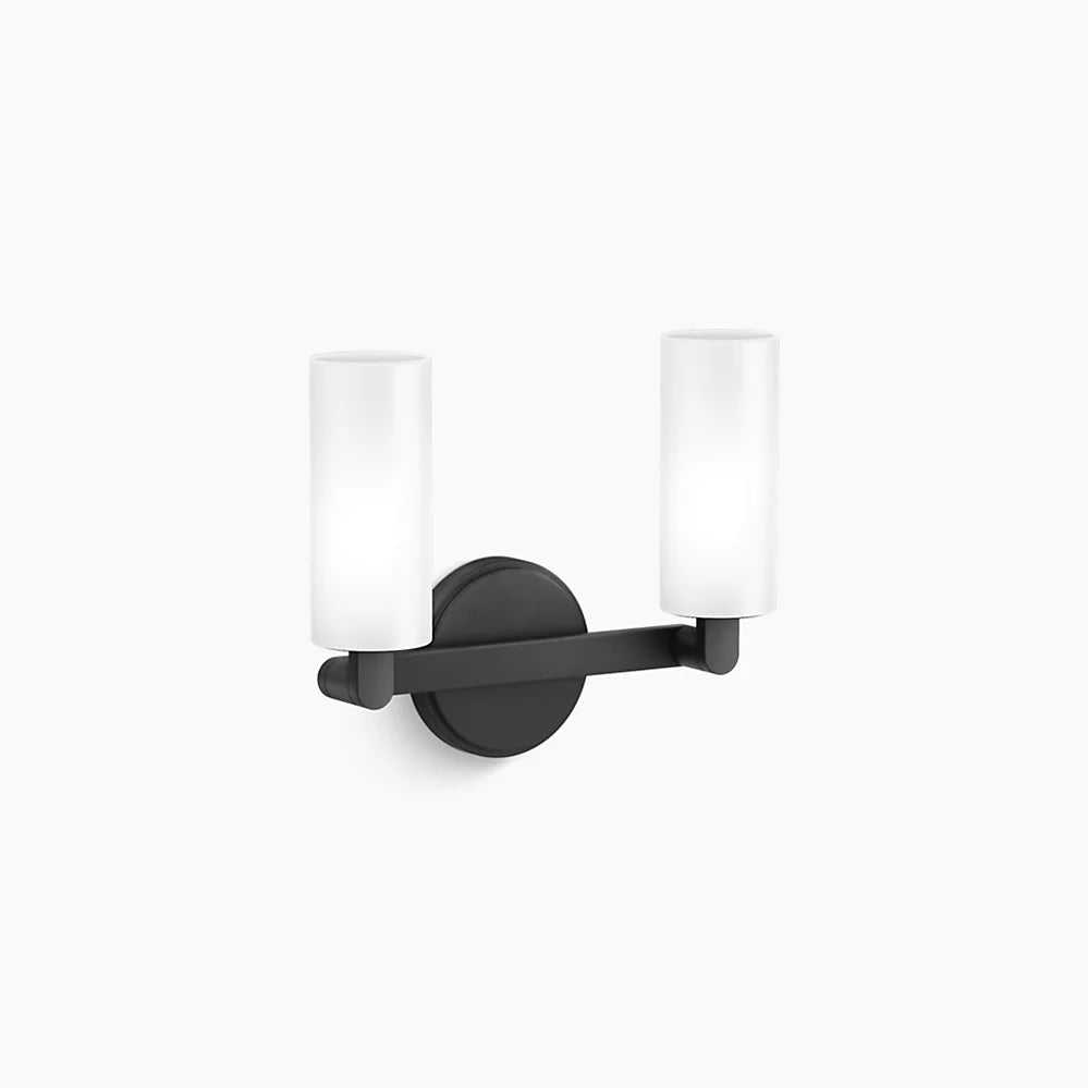 KOHLER K-35873-SC02-BLL Crue Two-Light Sconce In Matte Black