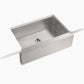 KOHLER K-33157-NA Strive 33-1/2 in. Undermount Single-Bowl Farmhouse Kitchen Sink, Stainless Steel