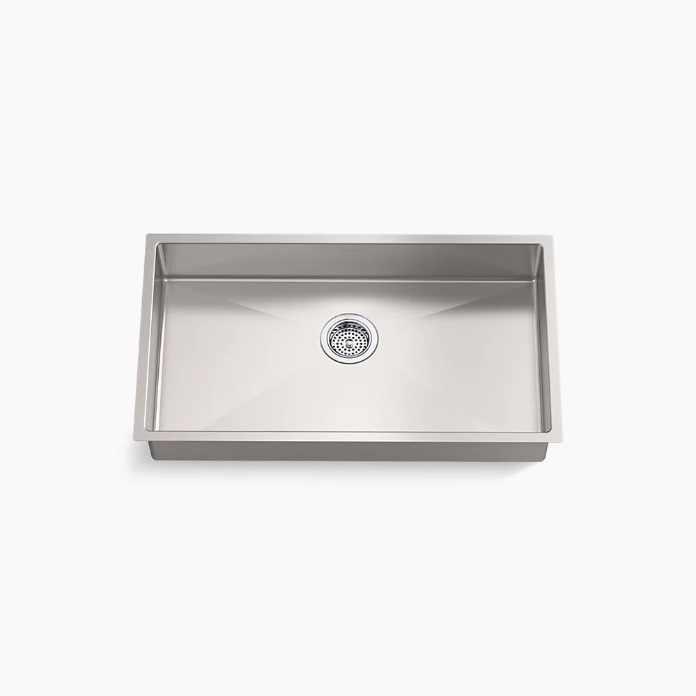 KOHLER K-33158-NA Strive 32 in. Undermount Single-Bowl Kitchen Sink, Stainless Steel