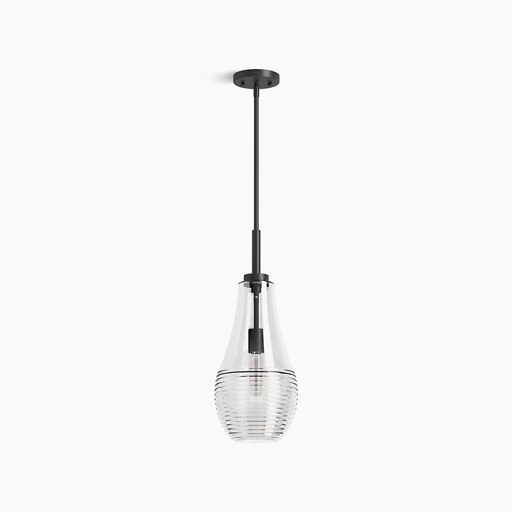 KOHLER K-42196-PE01-BLL Simplice 8" Teardrop Pendant - Matte Black