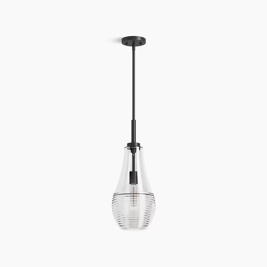 KOHLER K-42196-PE01-BLL Simplice 8" teardrop pendant - Matte Black