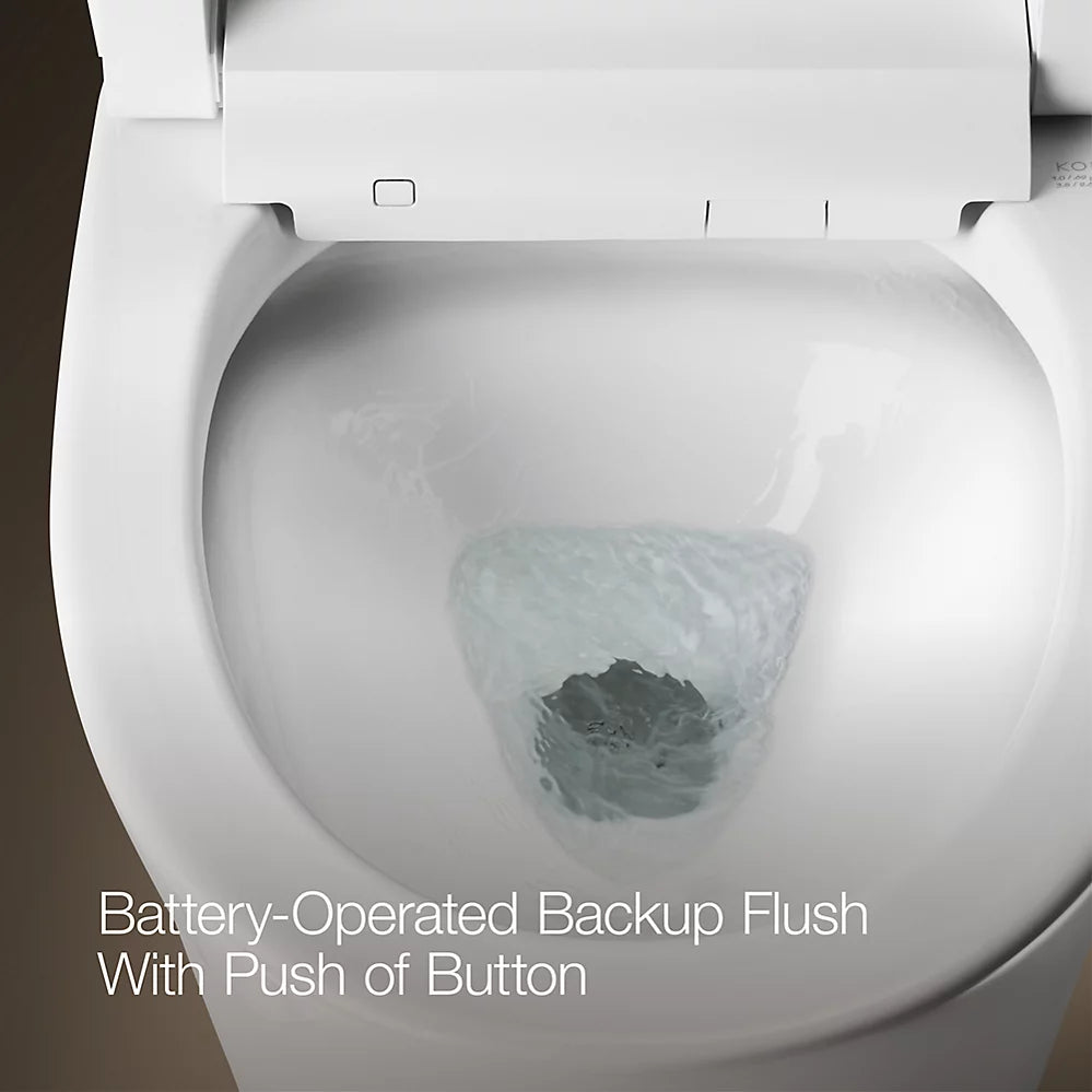 KOHLER K-30754-PA-0 Numi 2.0 One-Piece Elongated Smart Toilet, Dual-Flush - White