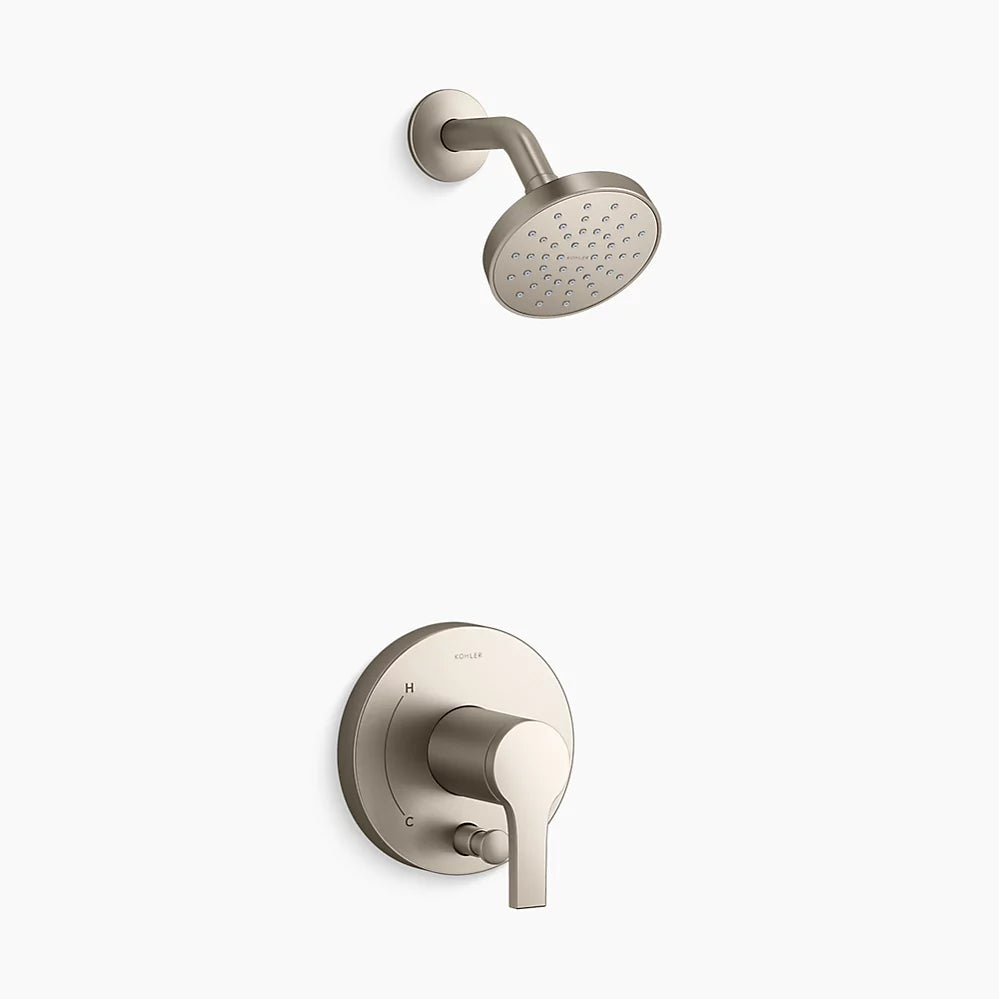 KOHLER K-T35326-4Y-BN Elate Rite-Temp Shower Trim Kit With Push-Button Diverter 2.5 GPM  -  Vibrant Brushed Nickel