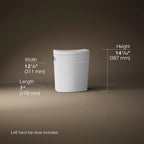 KOHLER K-19042-0 Persuade Curv Toilet Tank, Dual-Flush - White