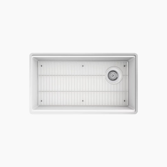 KOHLER K-33710-CM6 Billings 32-1/2 in. Undermount Single-Bowl Kitchen Sink In Matte White