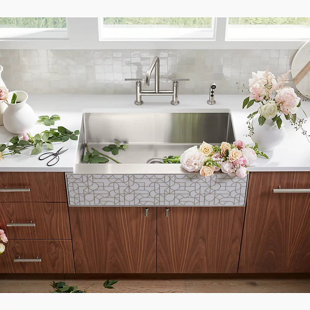 KOHLER K-22569-NA Tailor 35-1/2" x 21" undermount large single-bowl farmhouse kitchen sink