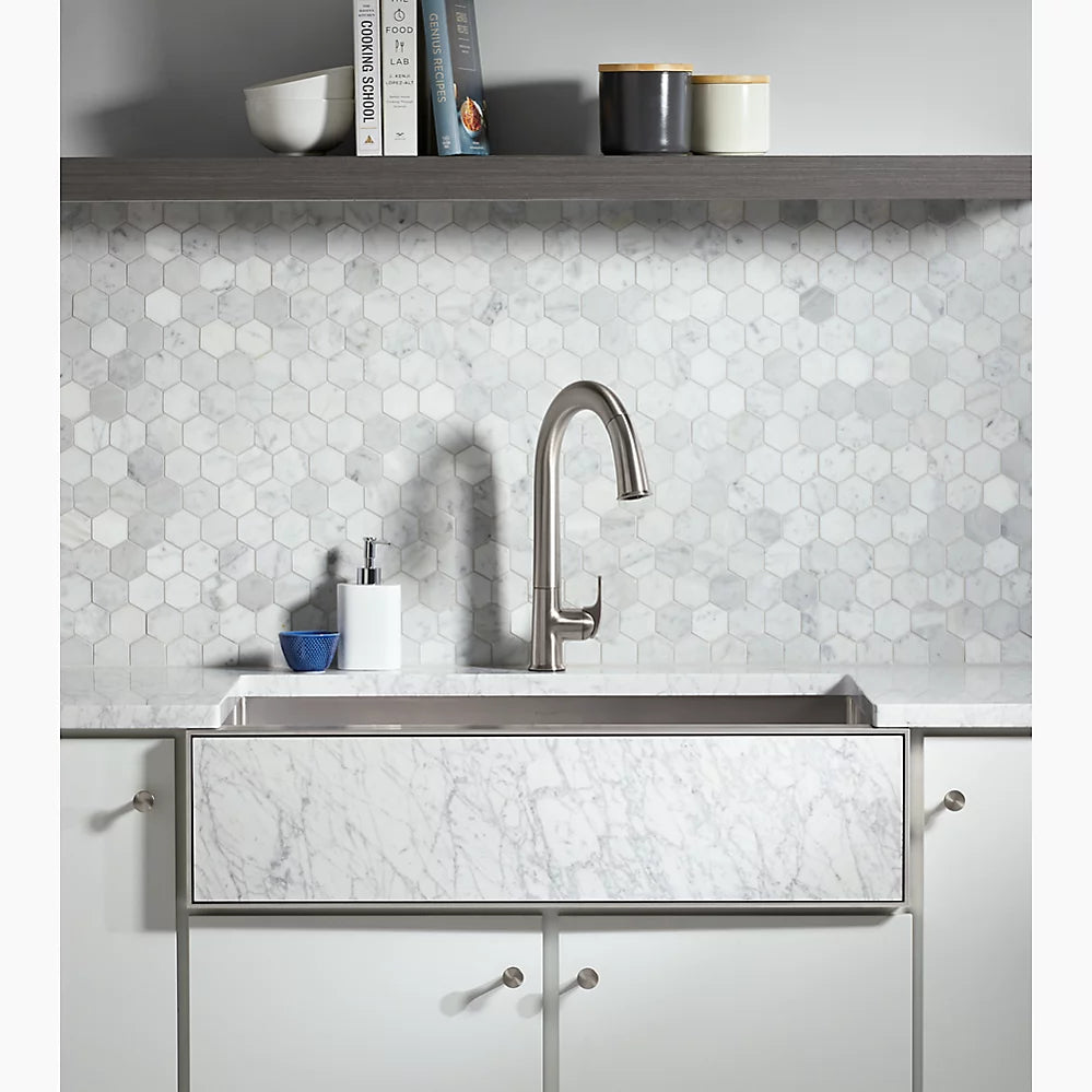 KOHLER K-22569-NA Tailor 35-1/2" x 21" undermount large single-bowl farmhouse kitchen sink