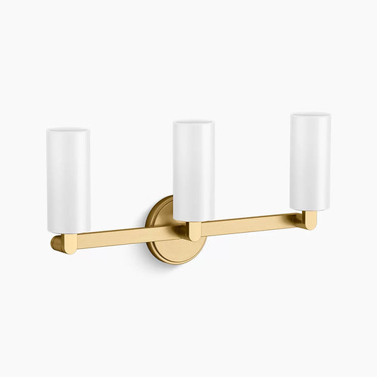 KOHLER K-35874-SC03-2GL Crue Three-Light Sconce In Brushed Moderne Brass