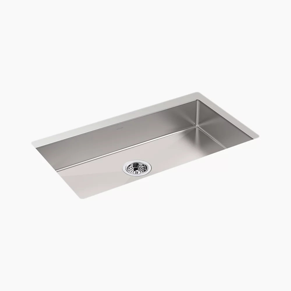 KOHLER K-33158-NA Strive 32 in. Undermount Single-Bowl Kitchen Sink, Stainless Steel