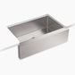 KOHLER K-33157-NA Strive 33-1/2 in. Undermount Single-Bowl Farmhouse Kitchen Sink, Stainless Steel