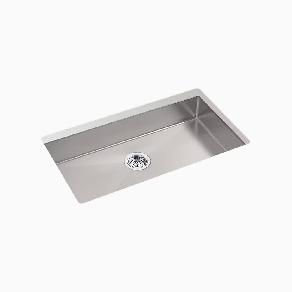 KOHLER K-33158-NA Strive 32 in. Undermount Single-Bowl Kitchen Sink, Stainless Steel