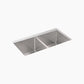 KOHLER K-33154-NA Strive 29-1/2 in. Undermount Double-Bowl Kitchen Sink, Stainless Steel