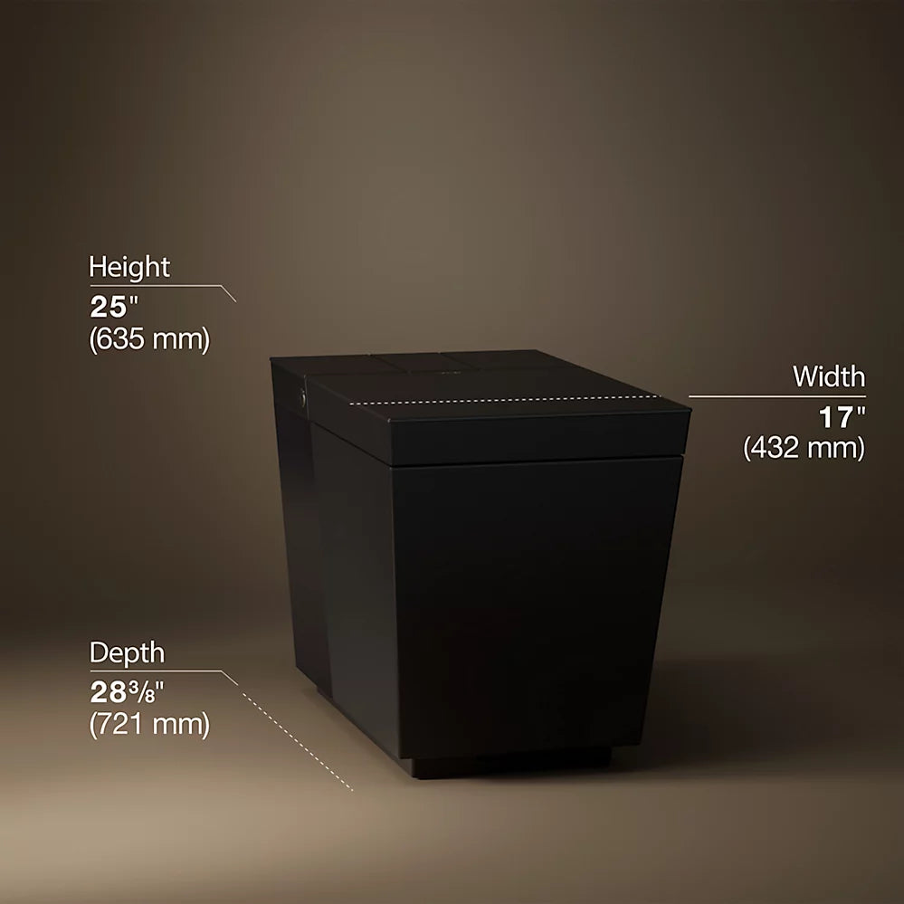 KOHLER K-30754-PA-HB1 Numi 2.0 One-Piece Elongated Smart Toilet, Dual-Flush - Honed Black
